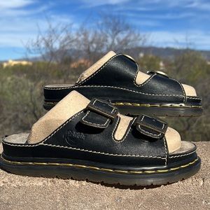 🏴󠁧󠁢󠁥󠁮󠁧󠁿 Dr. Martens MIE Vintage Double Buckle Platform Slide Sandals UK 6